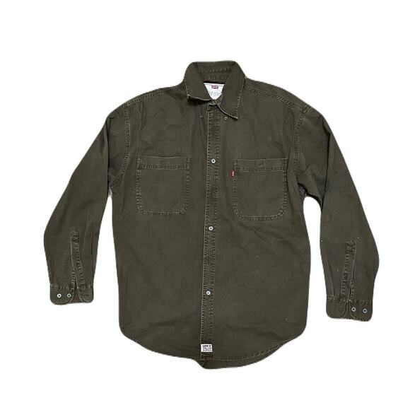 Levi’s Olive Long Sleeve Denim Women’s Jacket Size Medium - Picture 1 of 4